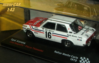 OPEL Ascona No.16 - Jean Ragnotti - Pierre Thinomier Rallye Monte Carlo 1972