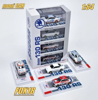 Set 4 legendárnych rally vozidiel ŠKODA 130 RS (1:64) FOX18