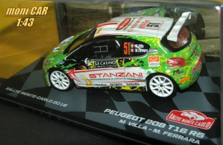 PEUGEOT 208 T16 R5 - No.51 - M. Villa - M. Ferrara - Rallye Monte Carlo 2016 (1:43) Altaya/IXO