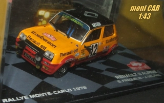 RENAULT 5 Alpine No.12 - G. Fréquelin - J. Delaval - Rallye Monte Carlo 1978 (1:43) Altaya/IXO