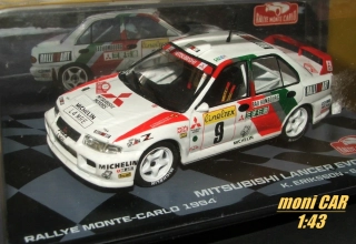 MITSUBISHI Lancer Evolution I No.9 - K. Erikkson - S. Parmander - Rallye Monte Carlo 1994 (1:43) Altaya/IXO
