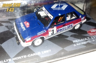 RENAULT 11 Turbo No.3 J. Ragnotti - P. Thimonier - Rallye Monte Carlo 1987 (1:43) Altaya/IXO