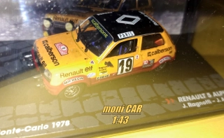 RENAULT 5 Alpine No.19 - J. Ragnotti - J. Andrié - Rallye Monte Carlo 1978 (1:43) Altaya/IXO