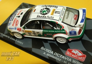 ŠKODA Octavia WRC No.11 - Armin Schwarz - Manfred Hiemer - Rally Monte Carlo 2001 (1:43) Altaya/IXO